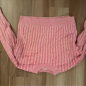 GAP Pink Ribbed Knit Sweater